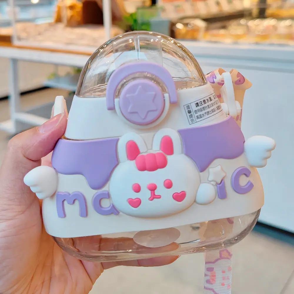 Детская бутылка для воды POP02313 с силиконовой трубочкой и ремешком 520 мл Фиолетовый - фото 6 Детская бутылка для воды POP02313 с силиконовой трубочкой и ремешком 520 мл Фиолетовый - фото 6