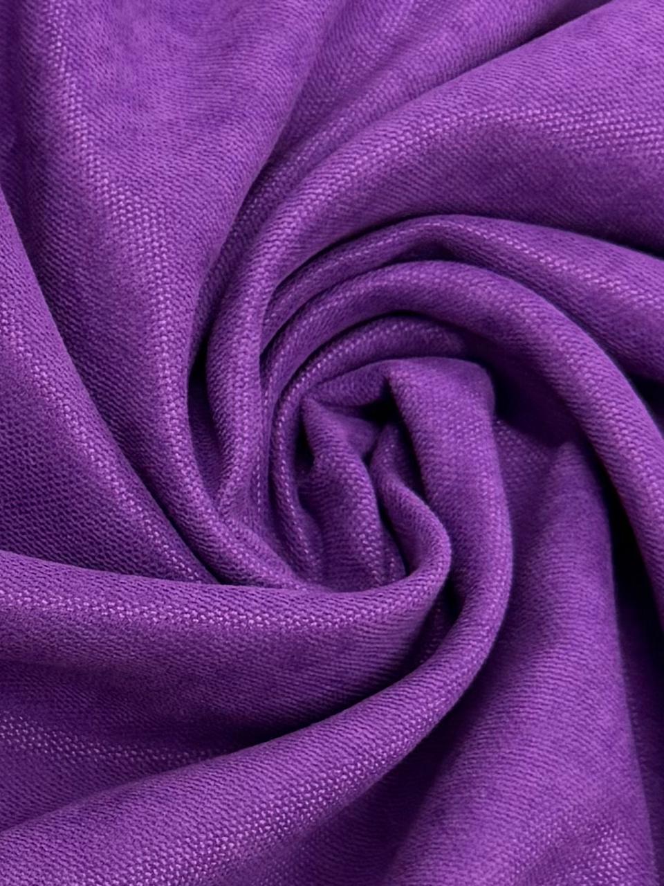 Тканина для штор мікровелюр канвас Штори Тут Фіолетовий