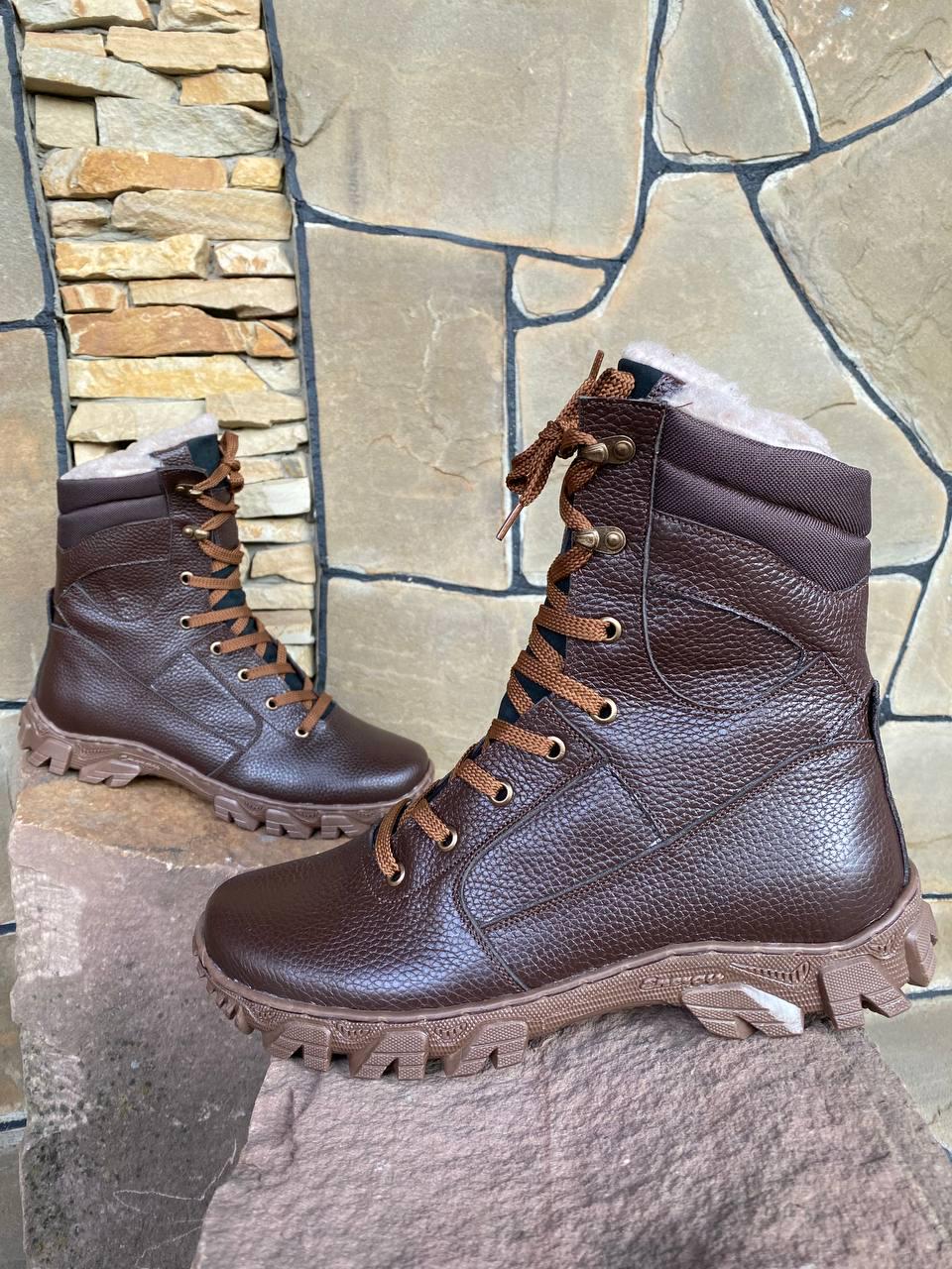 Берцы военные кожаные зимние р. 48 Коричневый - фото 2 Берцы военные кожаные зимние р. 48 Коричневый - фото 2