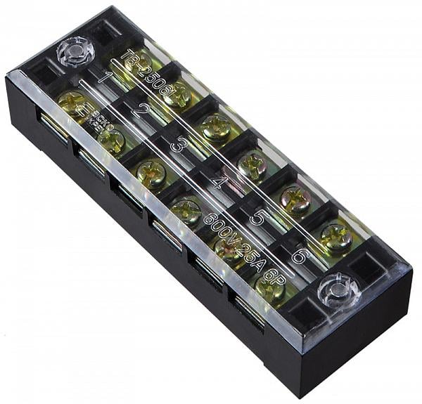 Колодка клеммная в корпусе АСКО-Укрем TB2506 6P 25A 600V (A0130050010)