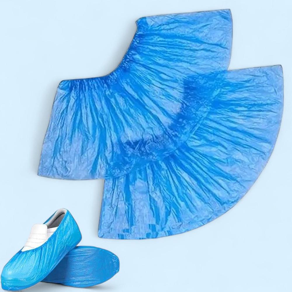 Бахіли одноразові поліетиленові 100 шт. Синій - фото 3 Бахіли одноразові поліетиленові 100 шт. Синій - фото 3