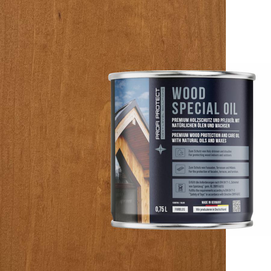 Лазурь на основе пчелиного воска и льняного масла ProfiProtect Wood Special Oil 0,75 л Honey/Ash (20756376)