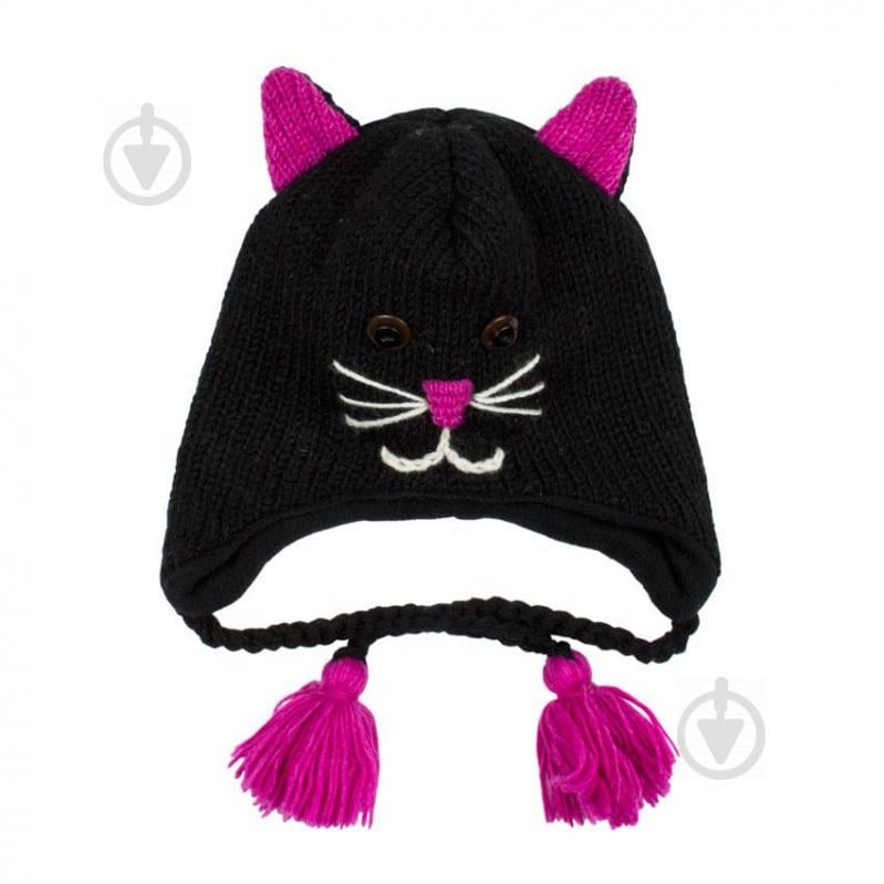 Шапка с ушками детская Kathmandu Animals Black cat One Size Черный (23036)