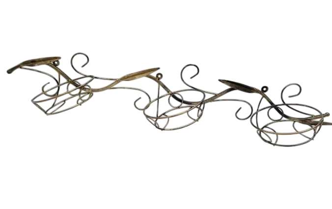 Подставки для цветов Хатинка на стену кованый на 3 вазона 107 см (CNT00011604)