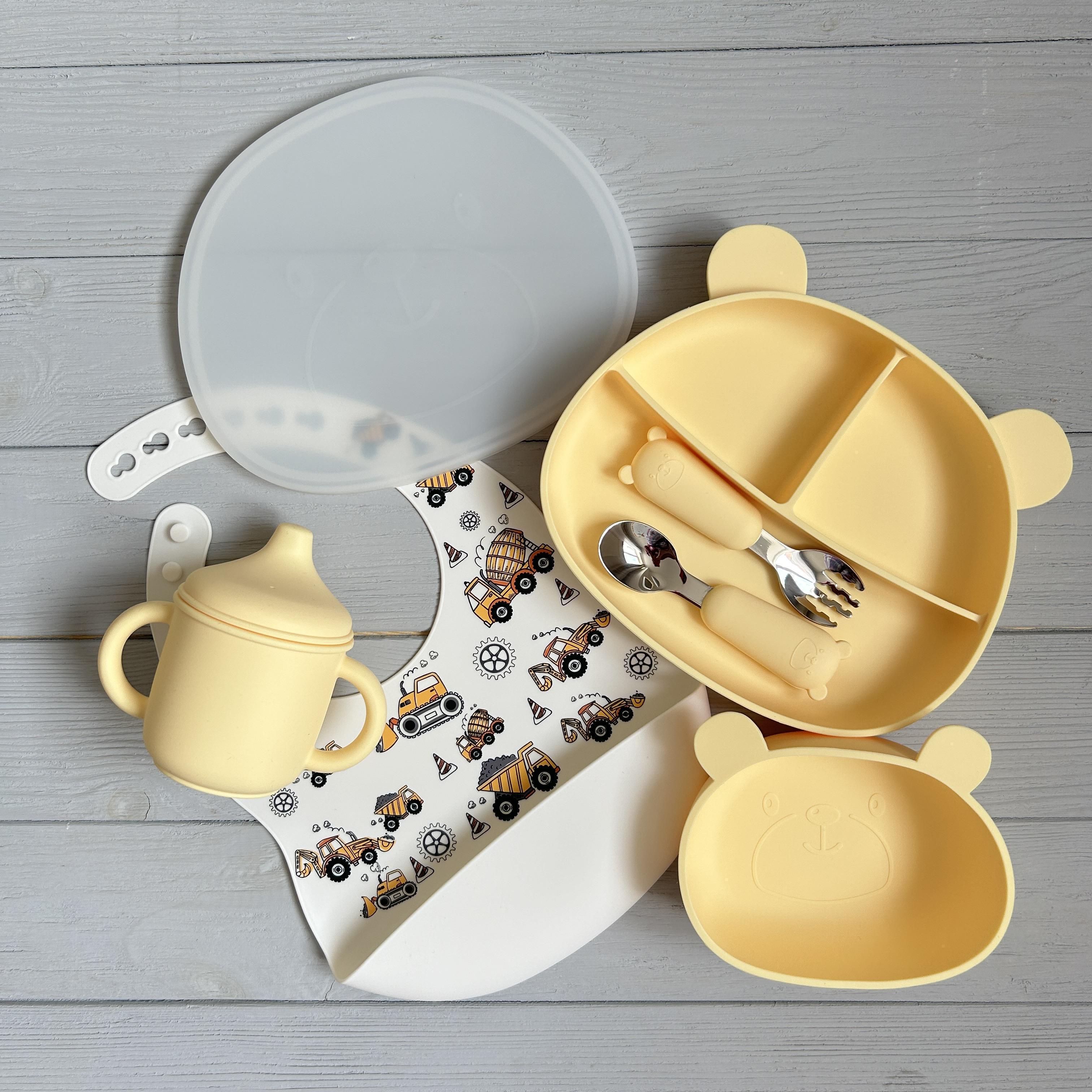 Детская посуда силиконовая Мишка BPR img_e9181 Y11 Желтый (65505) - фото 2