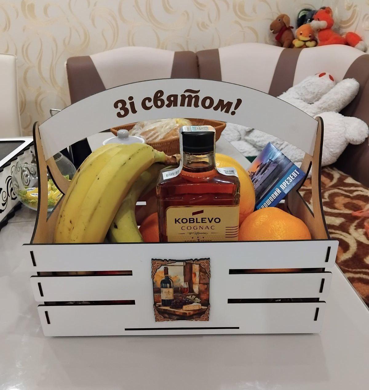 Корзина с ручкой из дерева для цветов/сладостей/фруктов - фото 4 Корзина с ручкой из дерева для цветов/сладостей/фруктов - фото 4