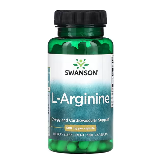 Амінокислоти Swanson L-Arginine Аргінін 500 мг 100 капс. - фото 1