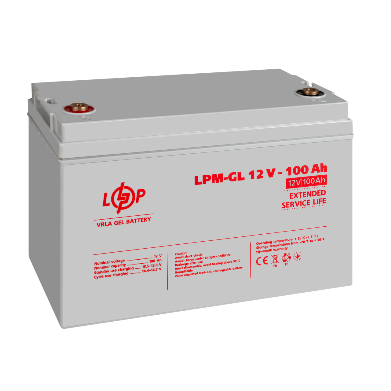 Аккумулятор гелевый LPM-GL 12V-100 Ah - фото 4 Аккумулятор гелевый LPM-GL 12V-100 Ah - фото 4