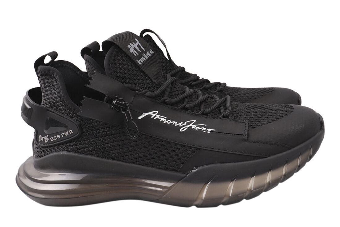 Кроссовки мужские Arees из текстиля на низком ходу на шнуровке р. 41 Черный (92-21DK)