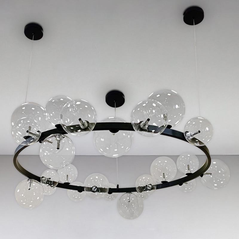 Люстра подвесная Light House LS-17132-24 Черный/Прозрачный