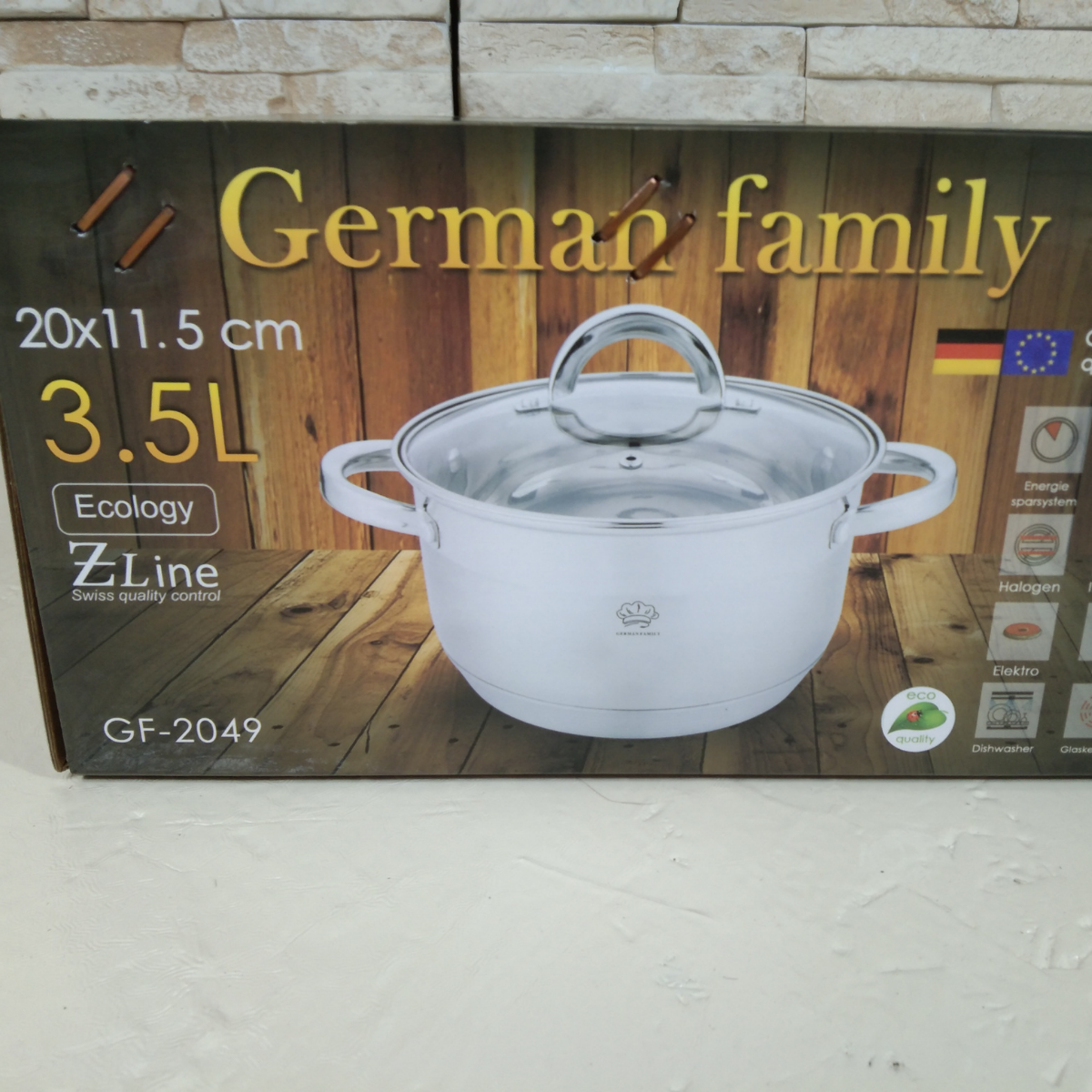 Каструля з кришкою German Family GF-2049 з нержавіючої сталі 3,5 л Сріблястий (14425975) - фото 8 Каструля з кришкою German Family GF-2049 з нержавіючої сталі 3,5 л Сріблястий (14425975) - фото 8