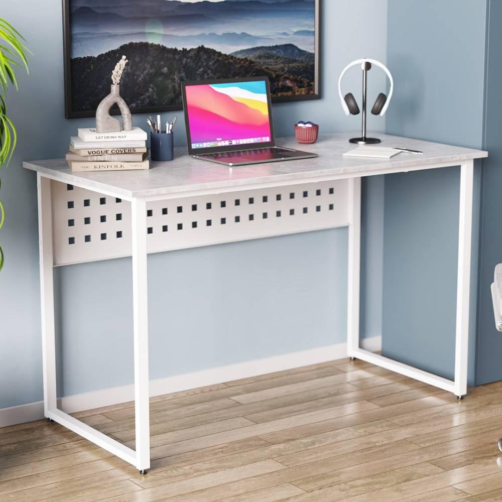 Письменный стол Ferrum-decor Майк металл/ДСП 32 мм 75x120x60 см Белый/Бетон (FRD-106517) Письменный стол Ferrum-decor Майк металл/ДСП 32 мм 75x120x60 см Белый/Бетон (FRD-106517)