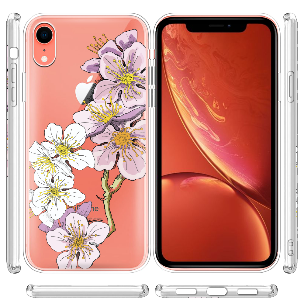 Чехол Boxface iPhone XR Cherry Blossom Прозрачный силикон (35417-cc4-35417) - фото 3