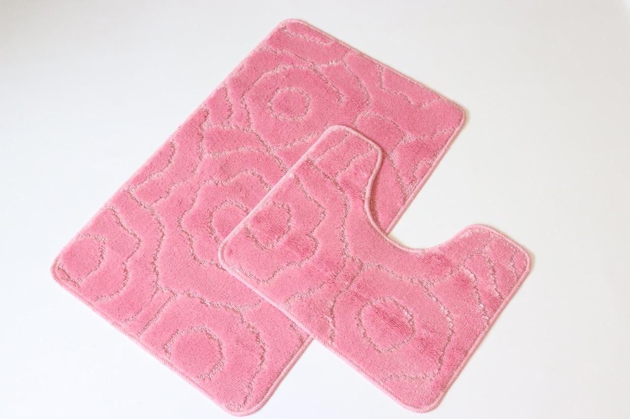 Набор ковриков в ванную и туалет Vonaldi 80x50/40x50 см Pink (01340/s)