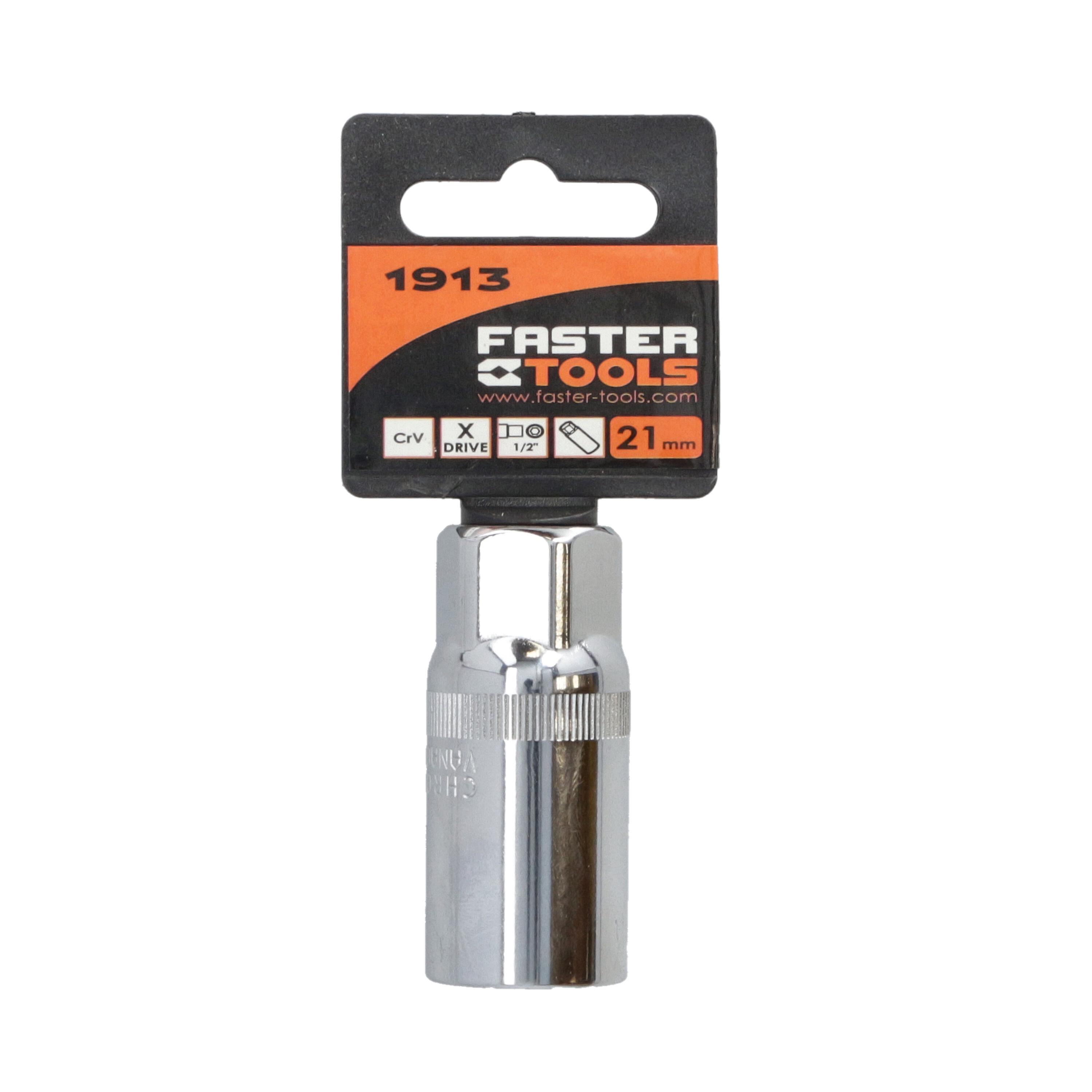 Головка свечная Faster Tools 1/2' 16 мм (E1912)