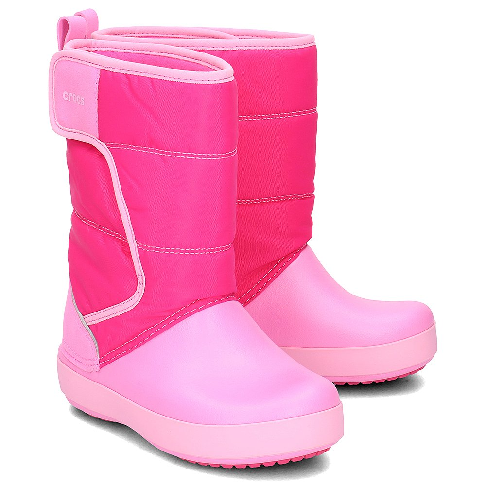Чоботи зимові Crocs Kids LodgePoint Snow Boots р. 8/25/15,5 см Candy Pink/Party Pink