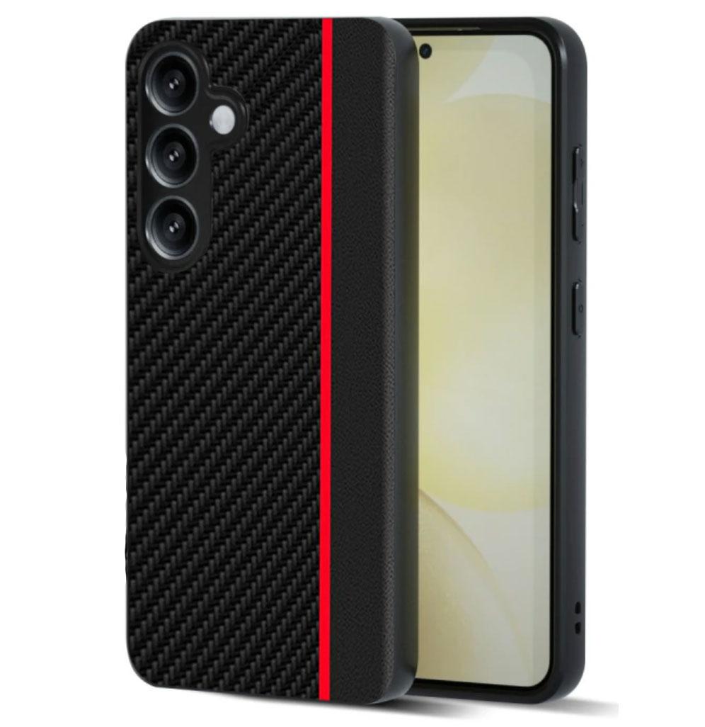 Чехол накладка Primolux CFC для Samsung Galaxy S24 (SM-S921) - Black&amp;Red - фото 3