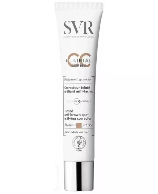 Крем СС для вирівнювання тону шкіри обличчя SVR Clairial CC cream відтінок Medium SPF 50+ 40 мл (2132244171)