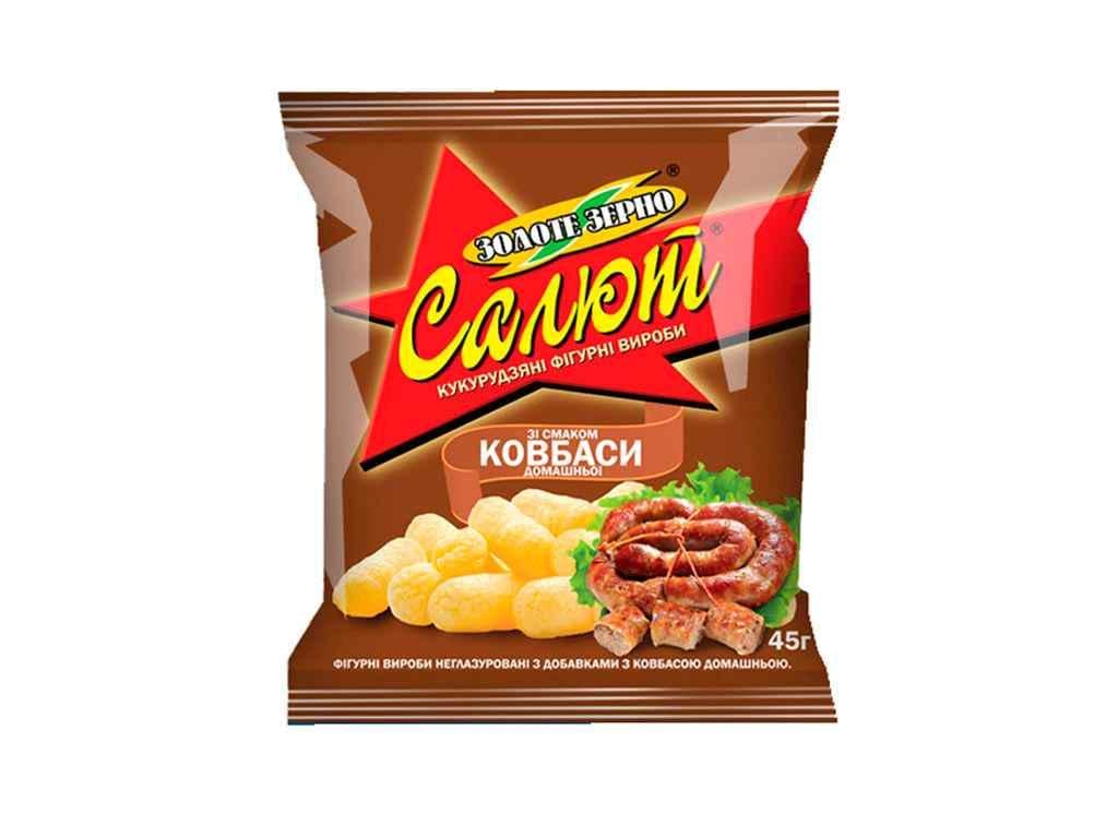 Фігурні вироби Золоте Зерно З ковбасою домашньою Салют 45 г (865658)