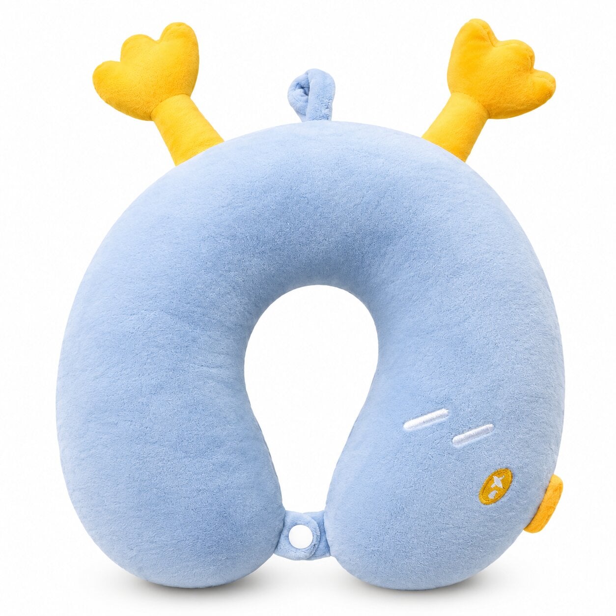 Подушка для шиї Duck U-подібна з memory foam плюш-велюр Блакитний