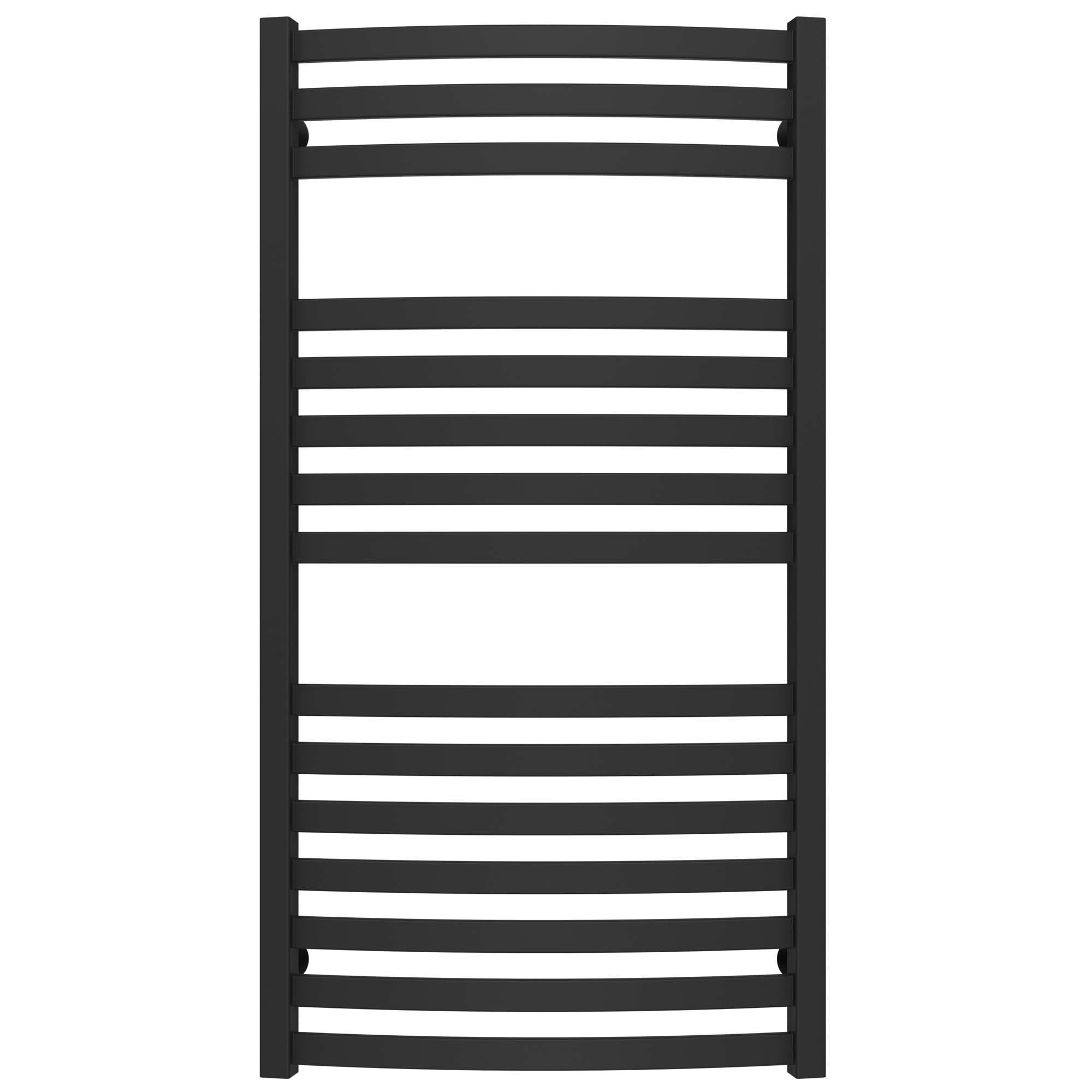 Полотенцесушитель водяной Deffi Dexter П15 нижнее подключение нержавеющая сталь 500х1000 мм Черный (A.DR.100.50.15.BA)