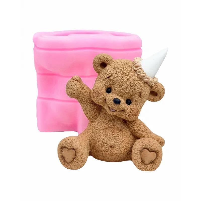 Молд силіконовий Ведмедик у ковпачку 5 (12726)