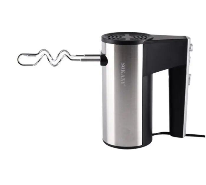 Миксер ручной Sokany CX-6629-2 300В с 4 насадками и подставкой 5 скоростей с турборежимом