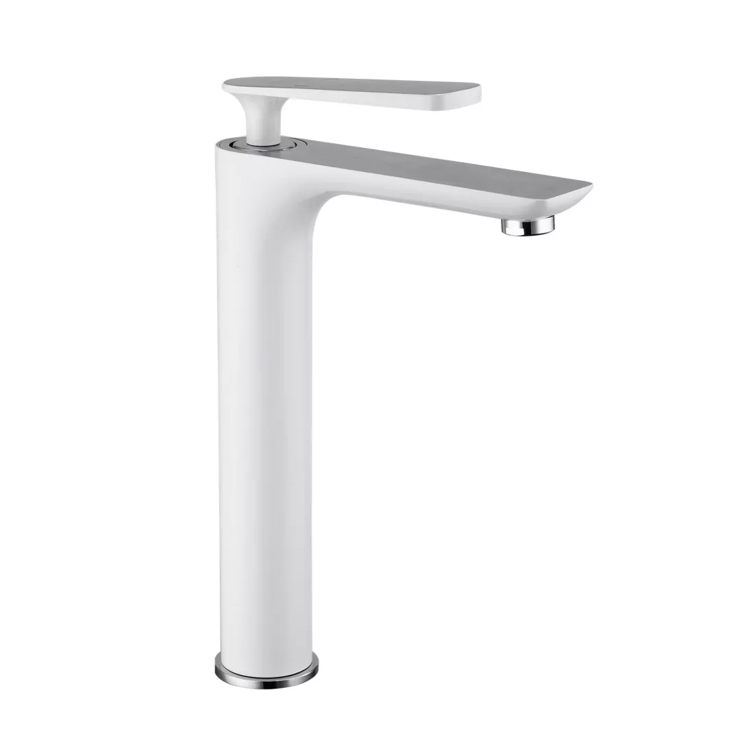 Смеситель высокий для умывальника Frap F1052-56 Белый/Хром (1037345)