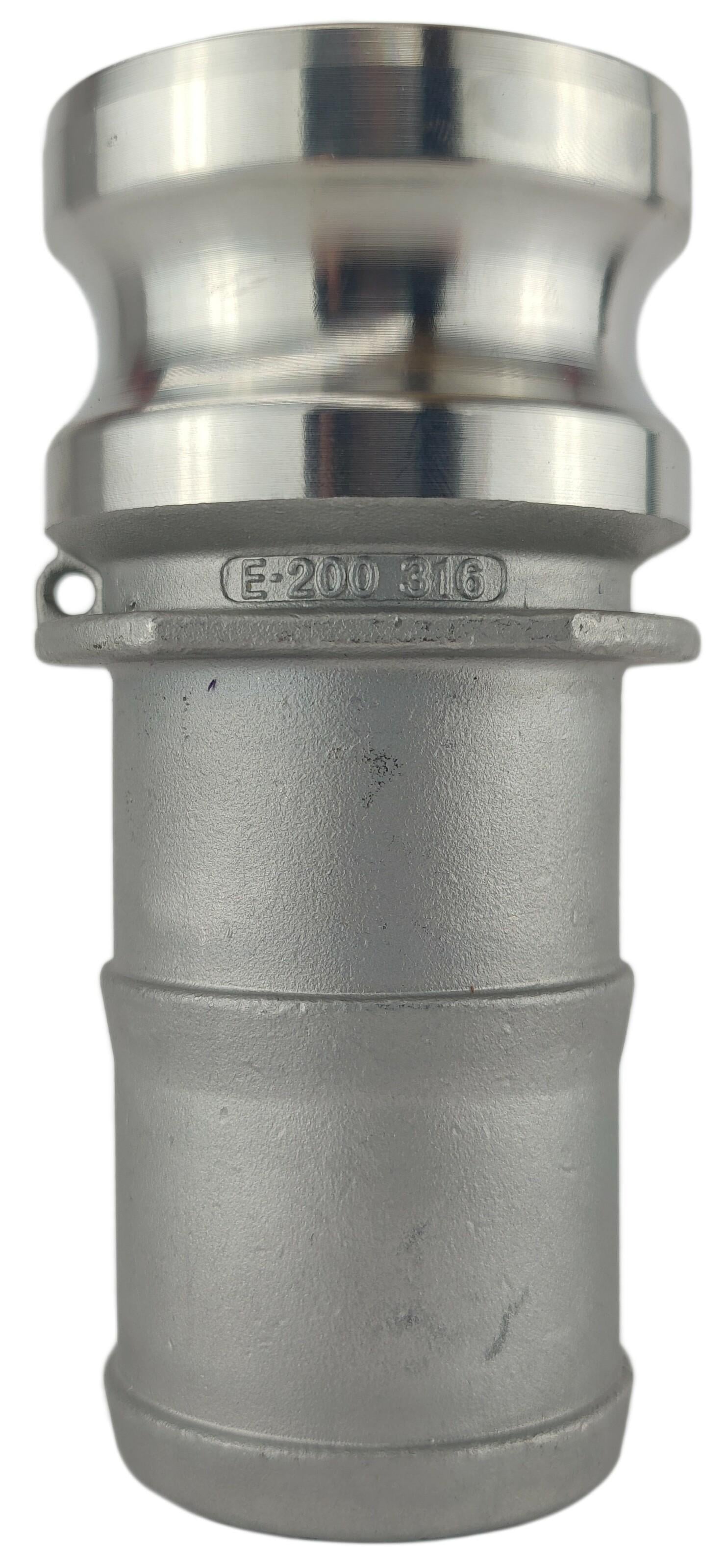 Ниппель camlock тип E под рукав 50 мм нержавеющая сталь E-200 2" (50242032) Ниппель camlock тип E под рукав 50 мм нержавеющая сталь E-200 2" (50242032)