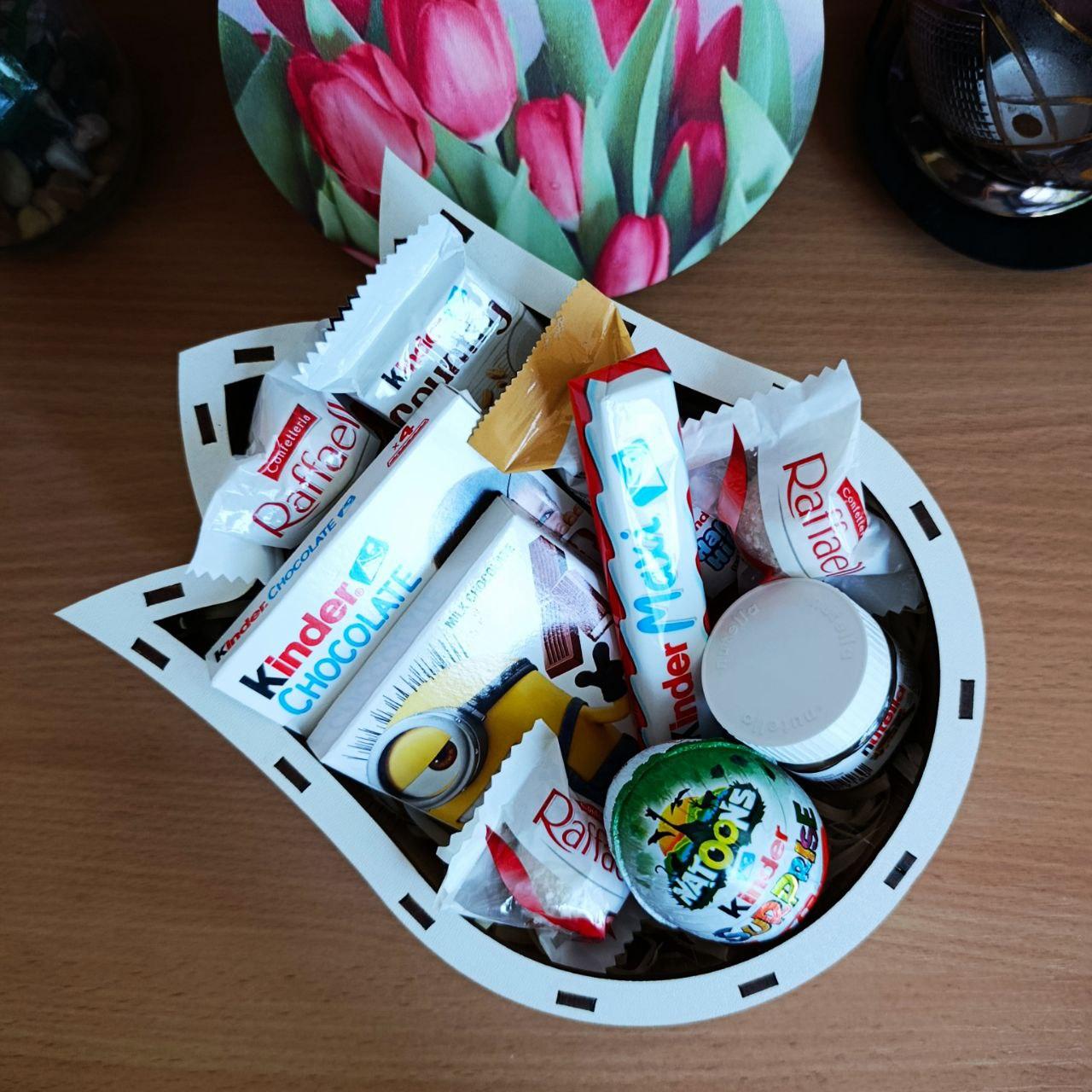 Бокс с сладостями для ребенка/девушки на день рождения/новый год/8 марта (ar266) - фото 3