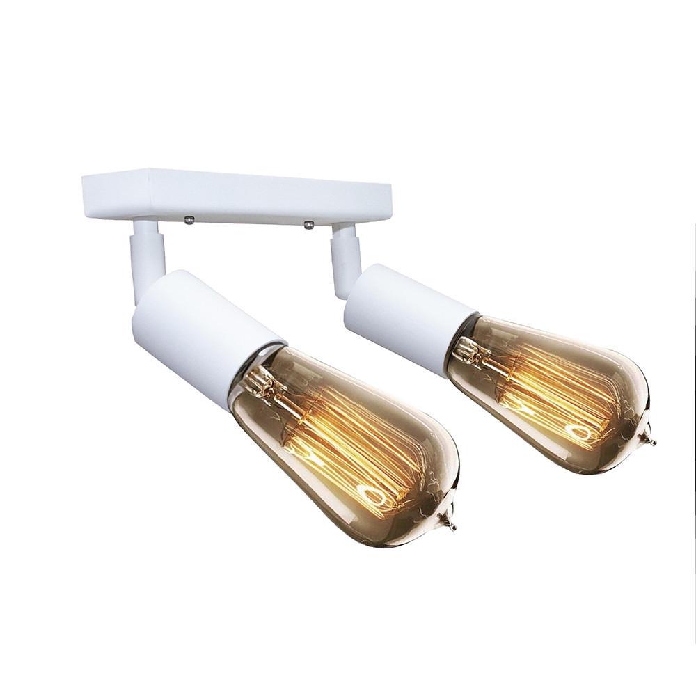 Светильник спот MSK ELECTRIC Asket с поворотным механизмом под две лампы Е27 Белый (NL 1222-2 W) - фото 3 Светильник спот MSK ELECTRIC Asket с поворотным механизмом под две лампы Е27 Белый (NL 1222-2 W) - фото 3