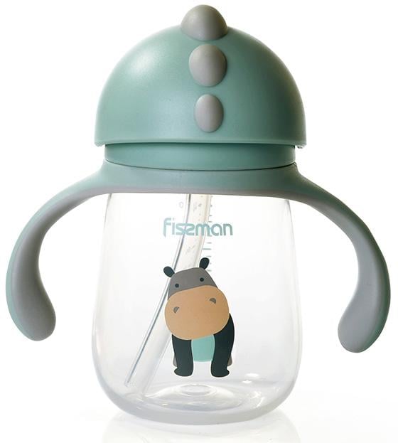 Бутылочка детская Fissman Babies Бегемот 260 мл с ручками (FN-6904)