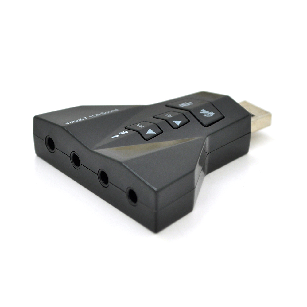 Звукова карта VOLTRONIC USB 7,1 3D звук Чіп СМ108/Plug &amp; Play 2х навушники/2х мікрофон (YUT_V1838)