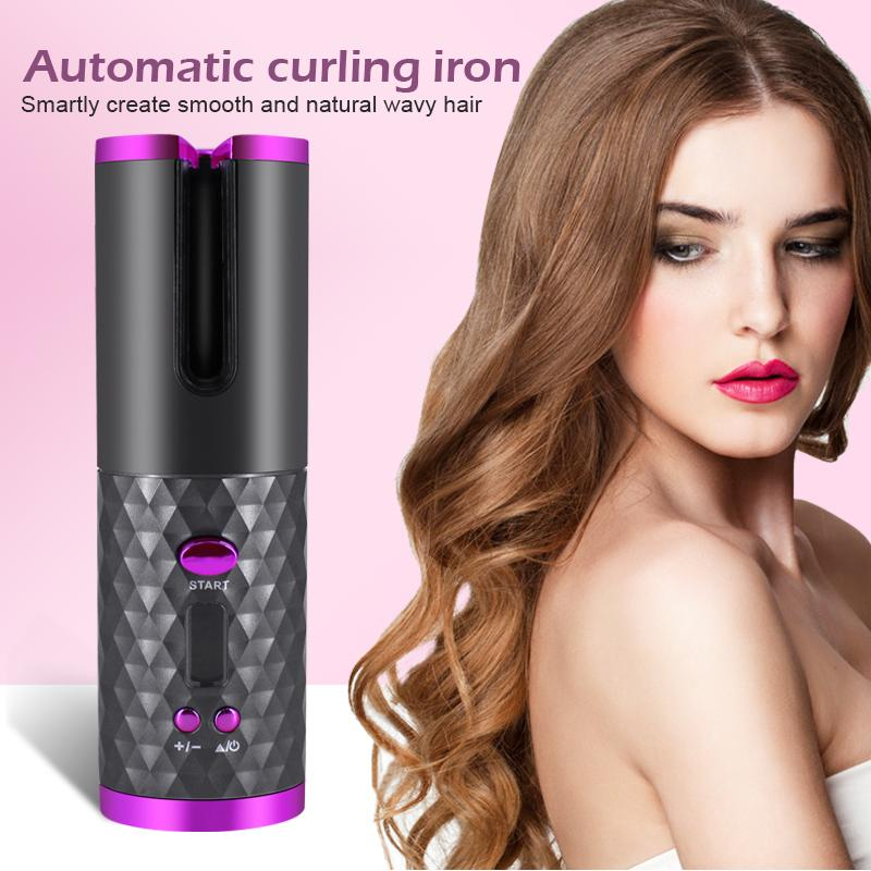 Бездротова плойка Hair Curler автоматична з акумулятором Чорний - фото 8