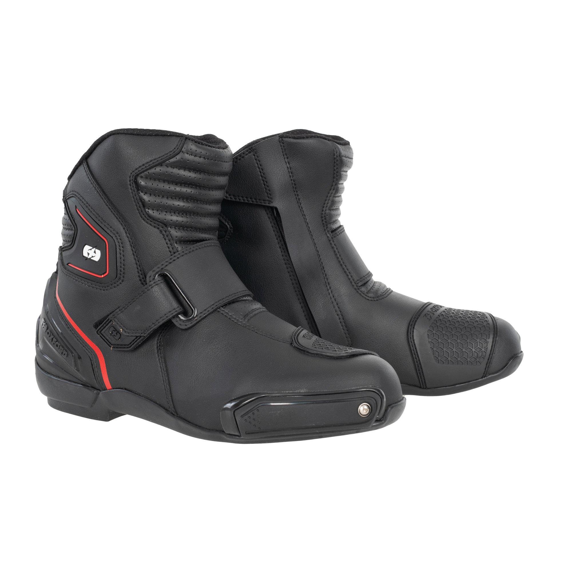 Мотоботы OXFORD Omega Air Short MS Boot р. 43 Black/White/Red (39290)