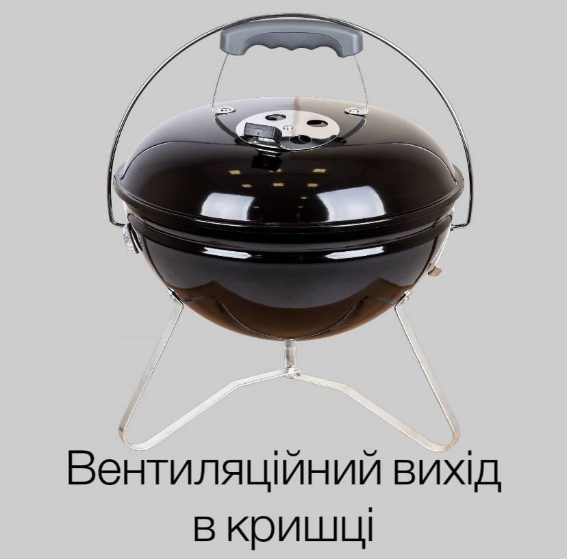 Гриль-барбекю угольный мини с удобной ручкой Camp Grill Black (LV20021705S) - фото 7