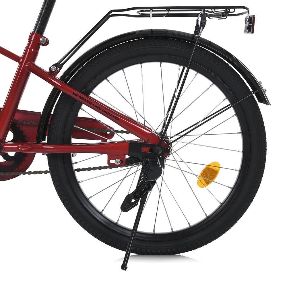 Дитячий велосипед PROF1 Brave 20" з багажником Червоний - фото 5 Дитячий велосипед PROF1 Brave 20" з багажником Червоний - фото 5
