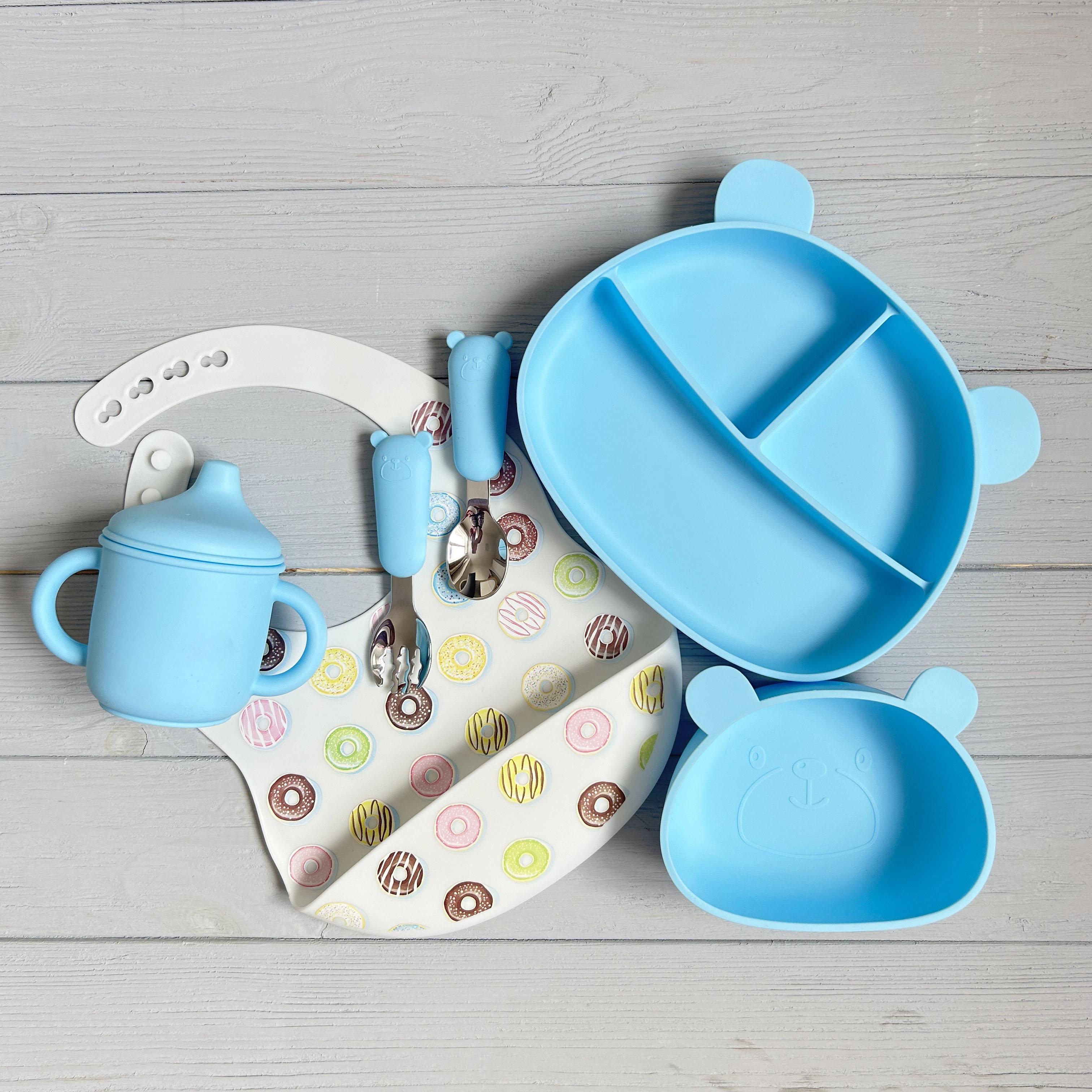 Детская посуда силиконовая Мишка BPR img_e9205 Y9 Голубой (65518) - фото 1