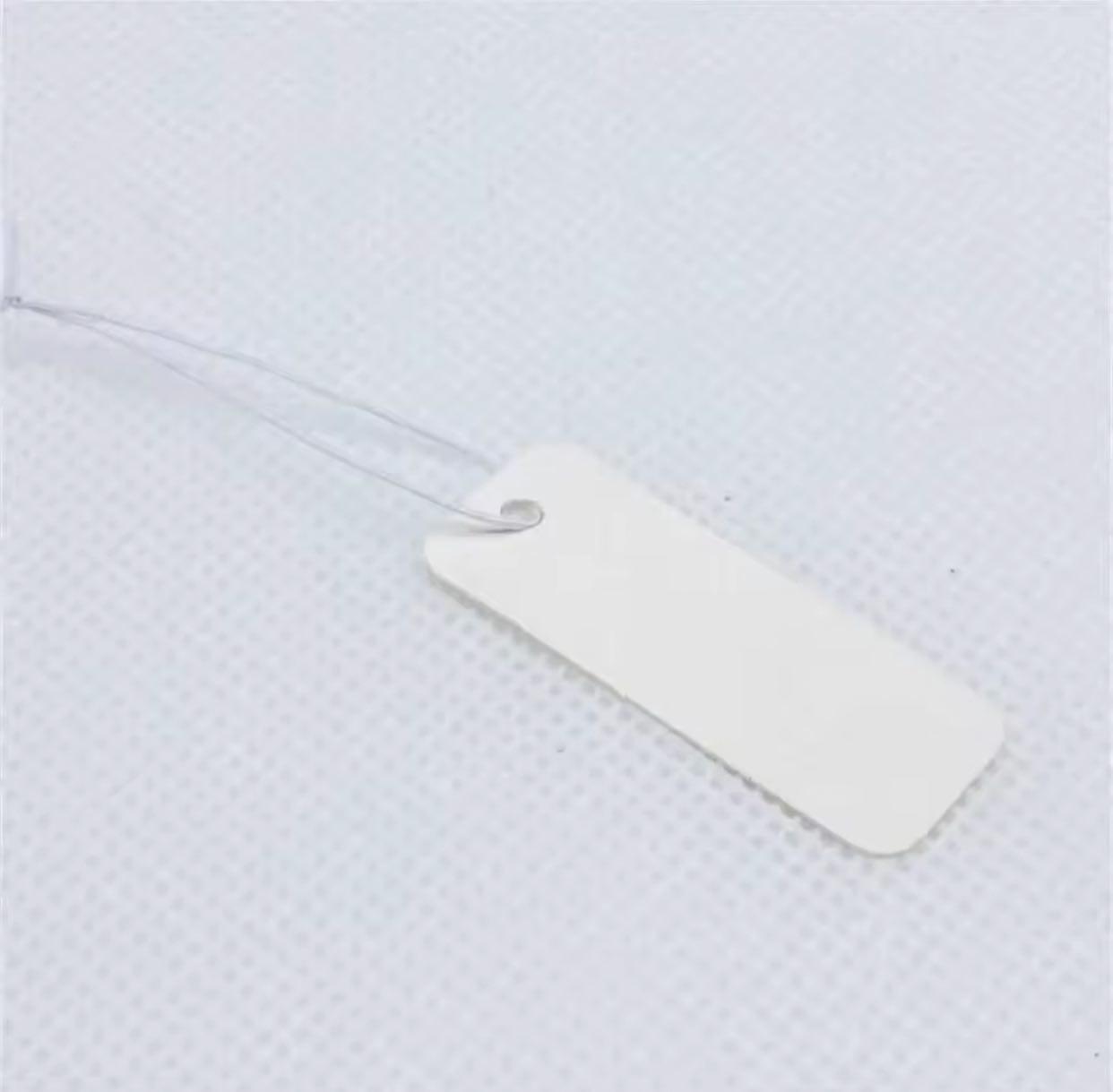 Бірка картонна та мотузка 100 шт. 40х20 мм Білий
