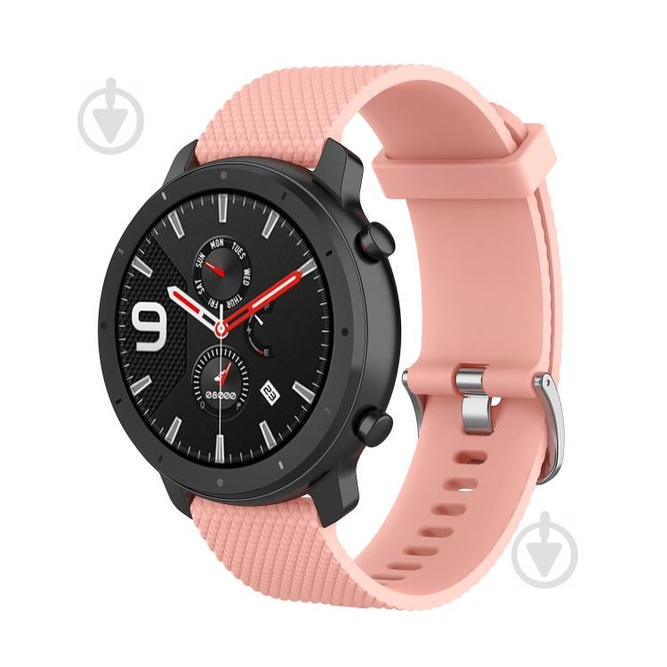 Ремешок силиконовый 20мм для Amazfit BIP | Bip Lite | Bip U / Pro/ Mini | GTS | GTS 2 (E) | GTR 42 BeWatch GT Светло-розовый (1011422)