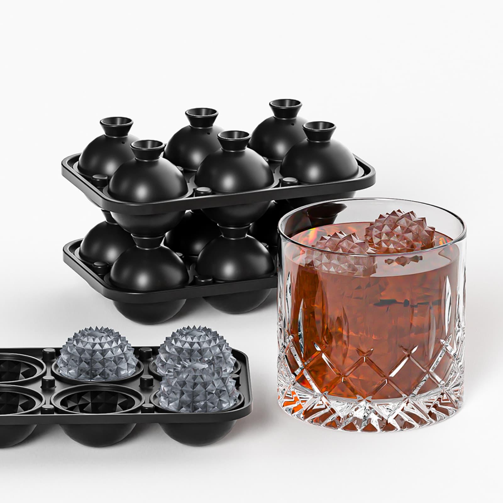 Форма для льда силиконовая Olin & Olin 6 призматических сфер 4,5х4,5 см Черный (0262-XL-6-pb-b) - фото 5 Форма для льда силиконовая Olin & Olin 6 призматических сфер 4,5х4,5 см Черный (0262-XL-6-pb-b) - фото 5