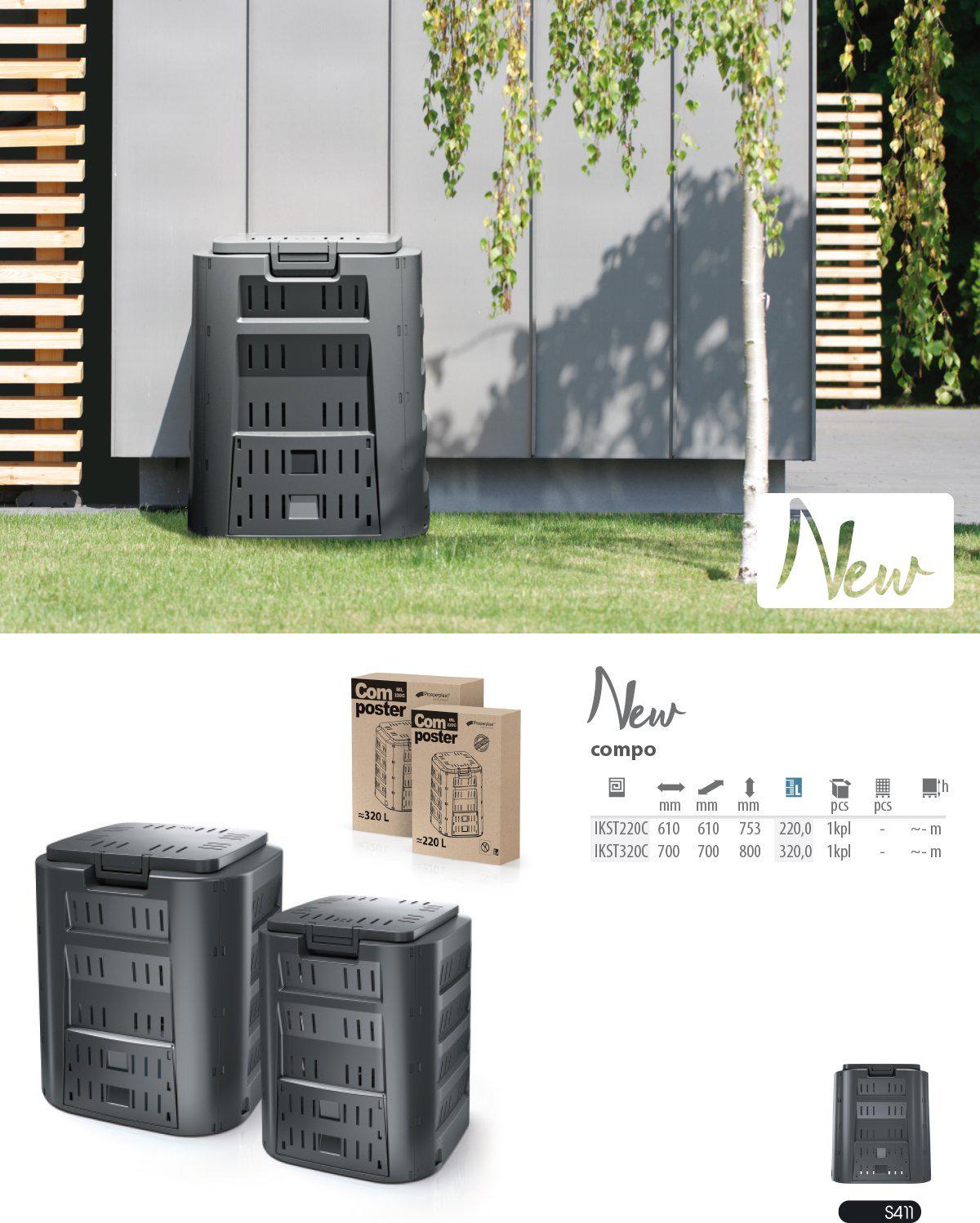 Компостер Prosperplast CompoGreen Gray 320L (IKST320C) - фото 2