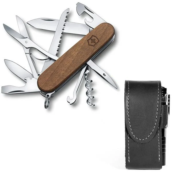 Комплект ніж Victorinox Huntsman 1.3711.63/чохол з ліхтариком