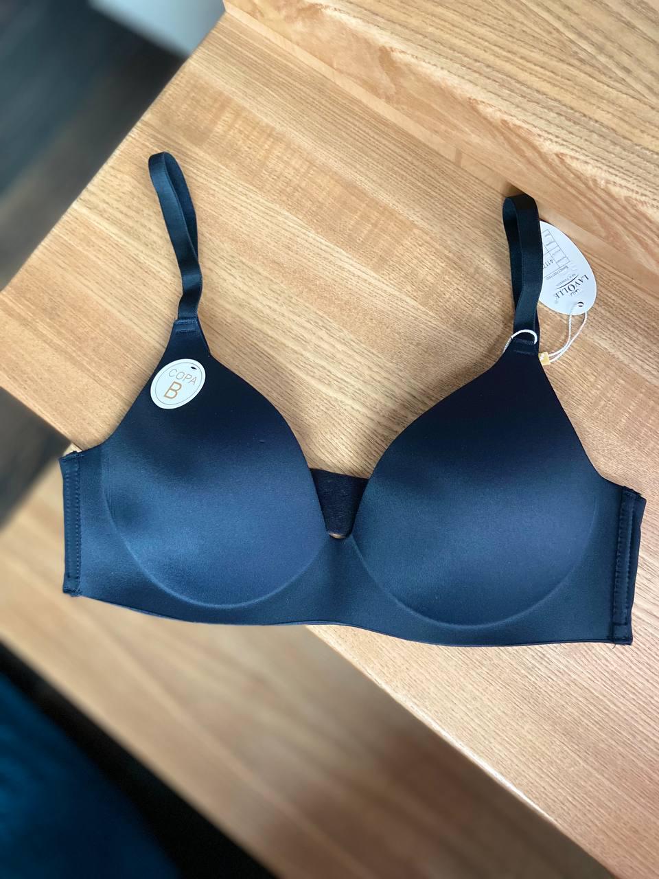 Бюстгальтер бесшовный с формованными чашками без косточек 90B Черный (41175-3)