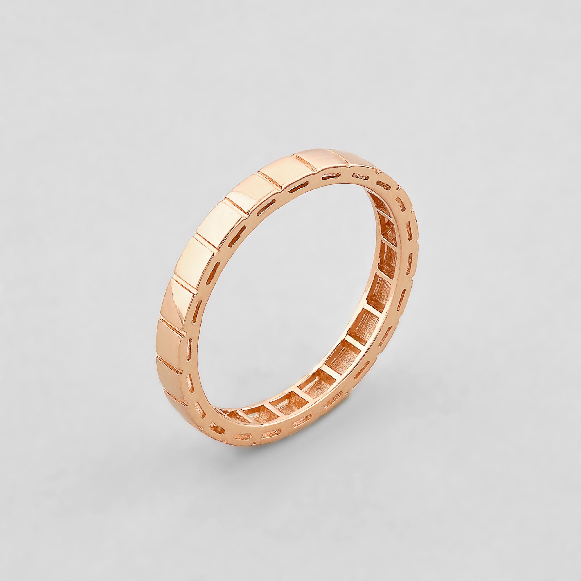 Кольцо золотое Minimal Твой выбор р. 17,5 (к203-ч-17.5)