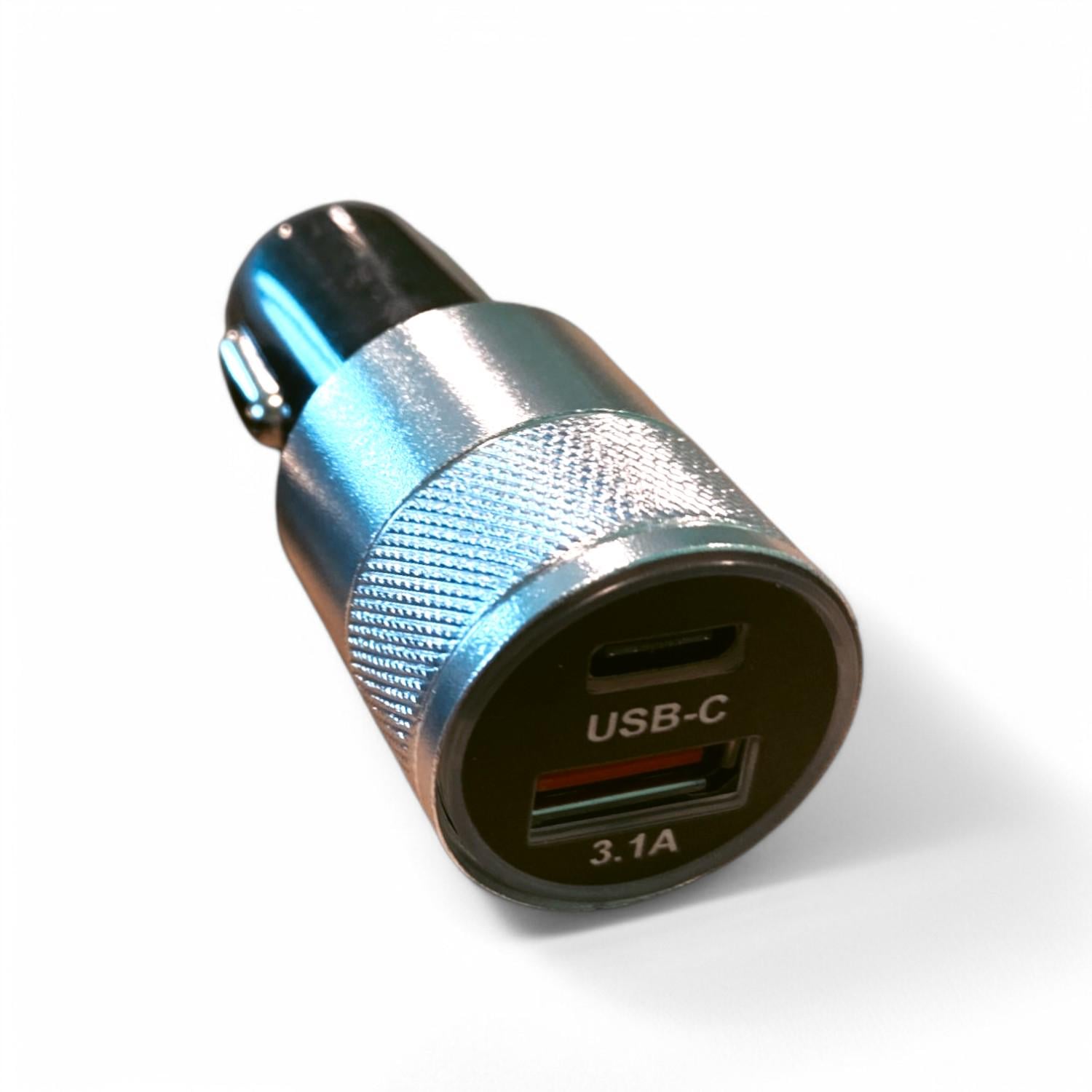 Зарядное устройство для GDragon Tech USB/Type-C в прикуриватель Серебряный (60_3_0_1)