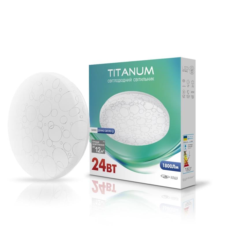Настінно-стельовий LED-світильник TITANUM Кільце 24W 5000K (TLCL-245C)