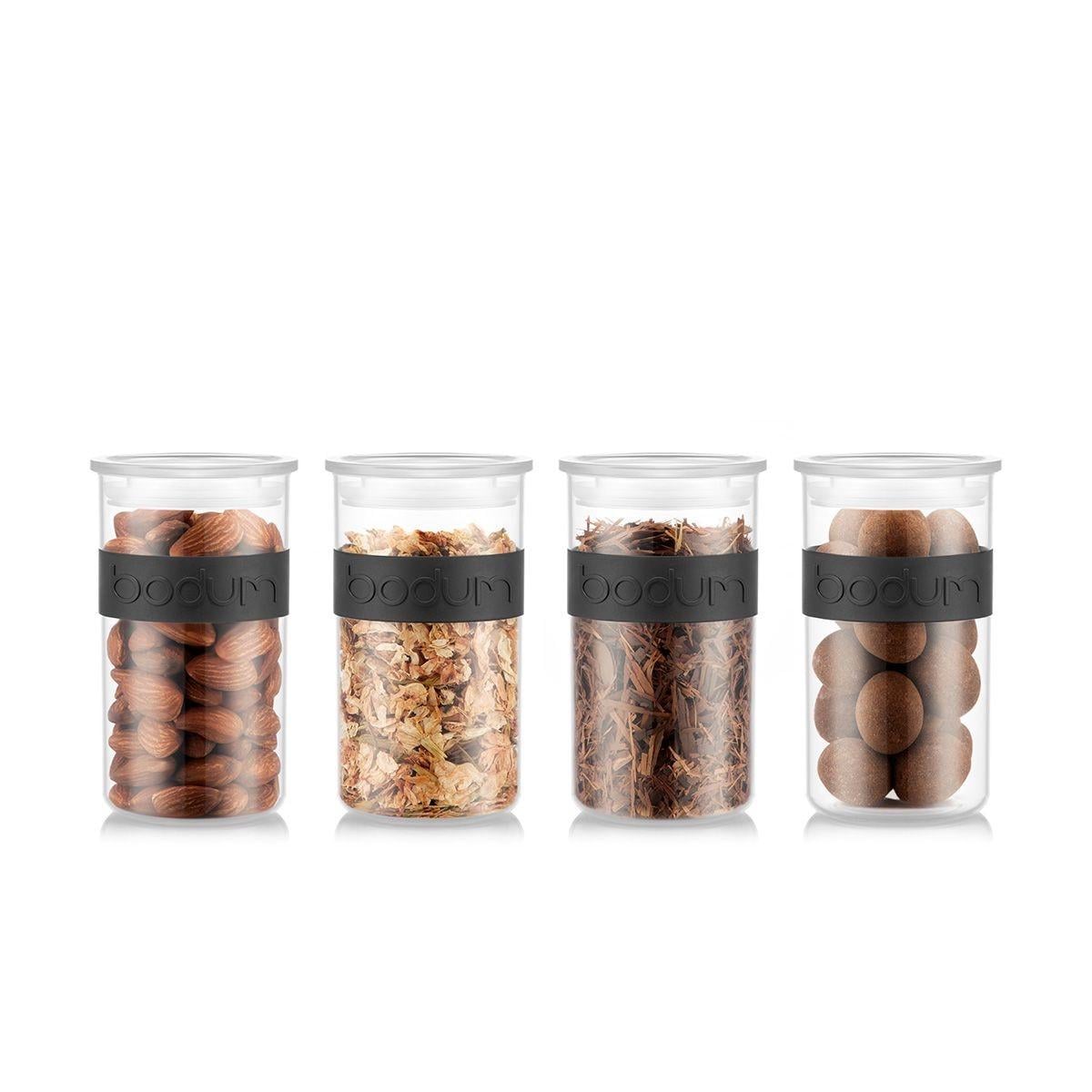 Набор из 4 контейнеров BODUM PRESSO для хранения 0,25л (K11827-01SA) Набор из 4 контейнеров BODUM PRESSO для хранения 0,25л (K11827-01SA)