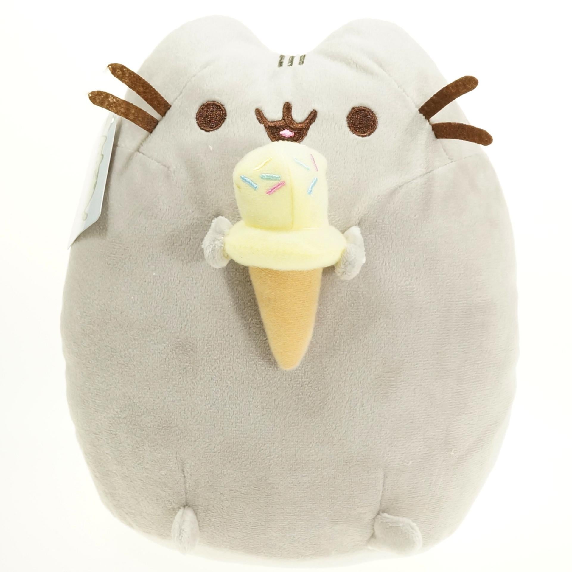 М'яка іграшка дитяча Pusheen cat з морозивом 20 см Сірий (арт EPC12598M)