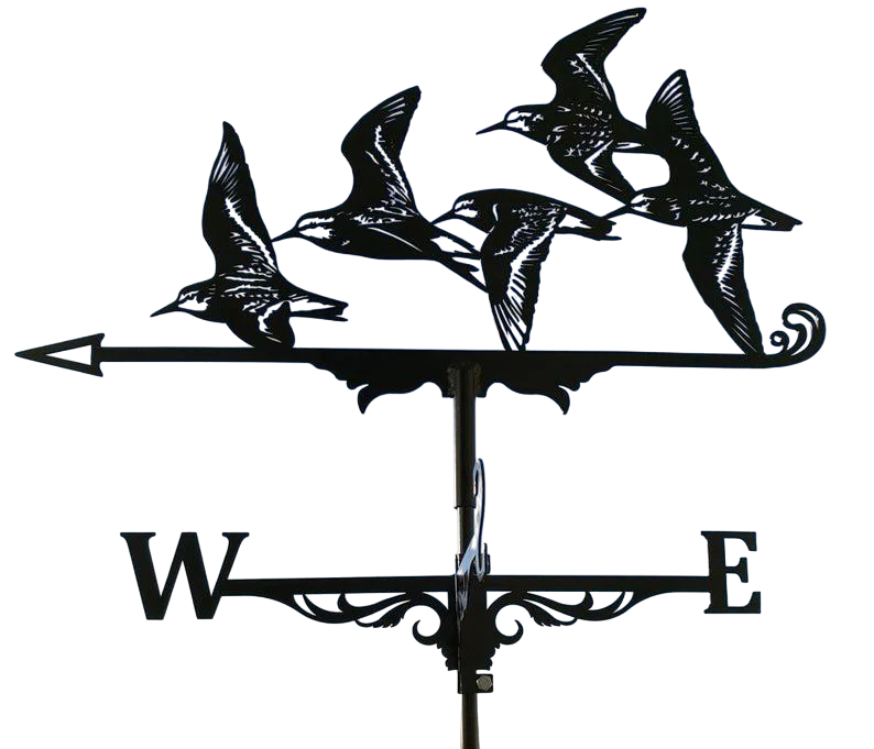 Флюгер большой на крышу Стая птиц на высокий дом 125x100 см (1192376)